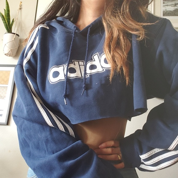 adidas Tops - Vintage // Adidas spell out cropped hoodie
